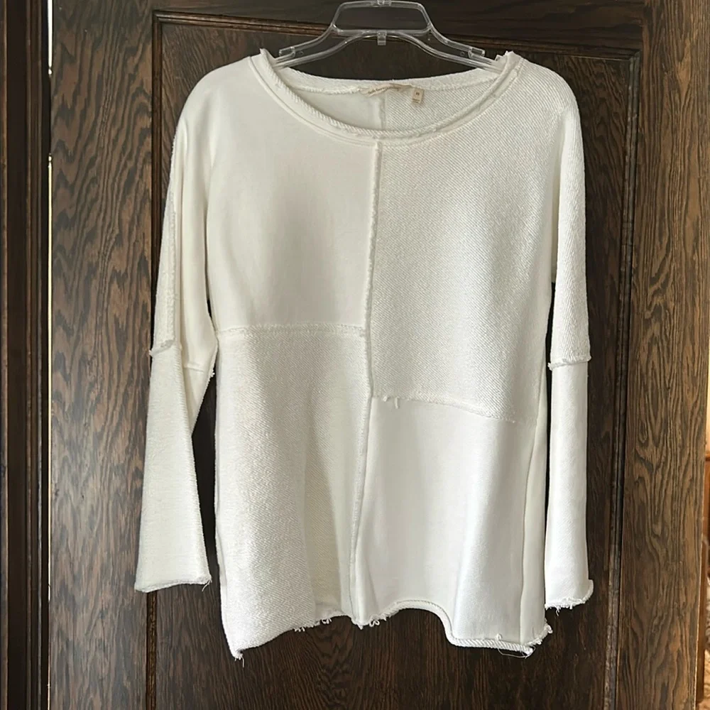 Soft Surroundings white pullover. XS - Picture 1 of 6